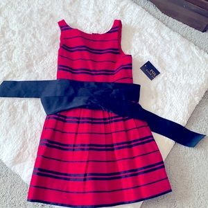 NWT size 3t magenta and navy Polo Ralph Lauren dress